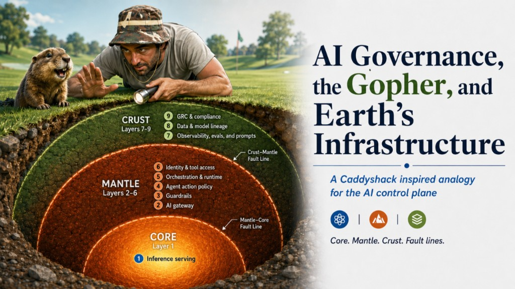 AI Governance, the Gopher, and Earth's Infrastructure — a Caddyshack inspired analogy for the AI control plane